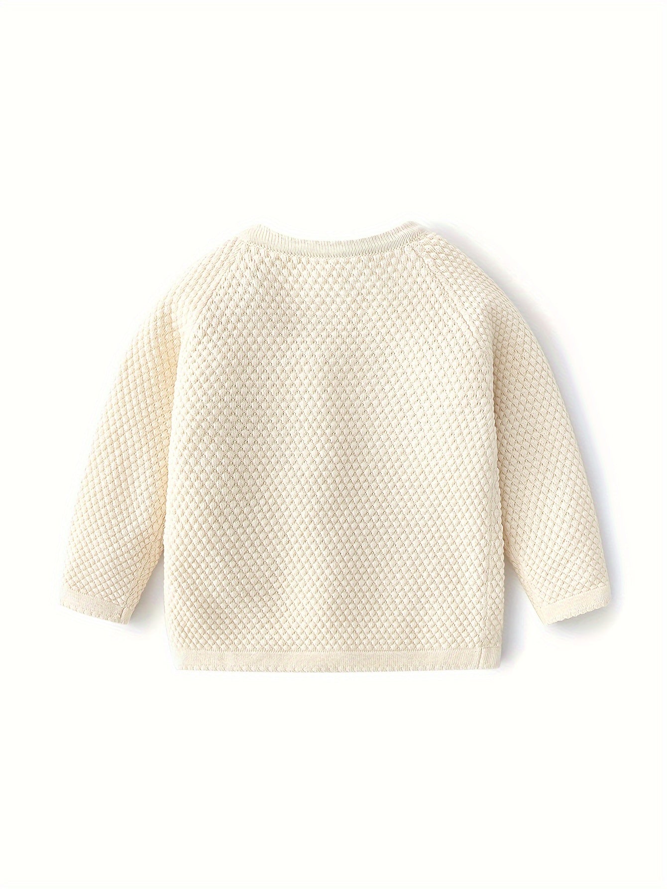 Effen Kleur Katoenen Pasgeboren Gebreide Trui Set met Broek, Tweedelig - Perfect voor Buiten