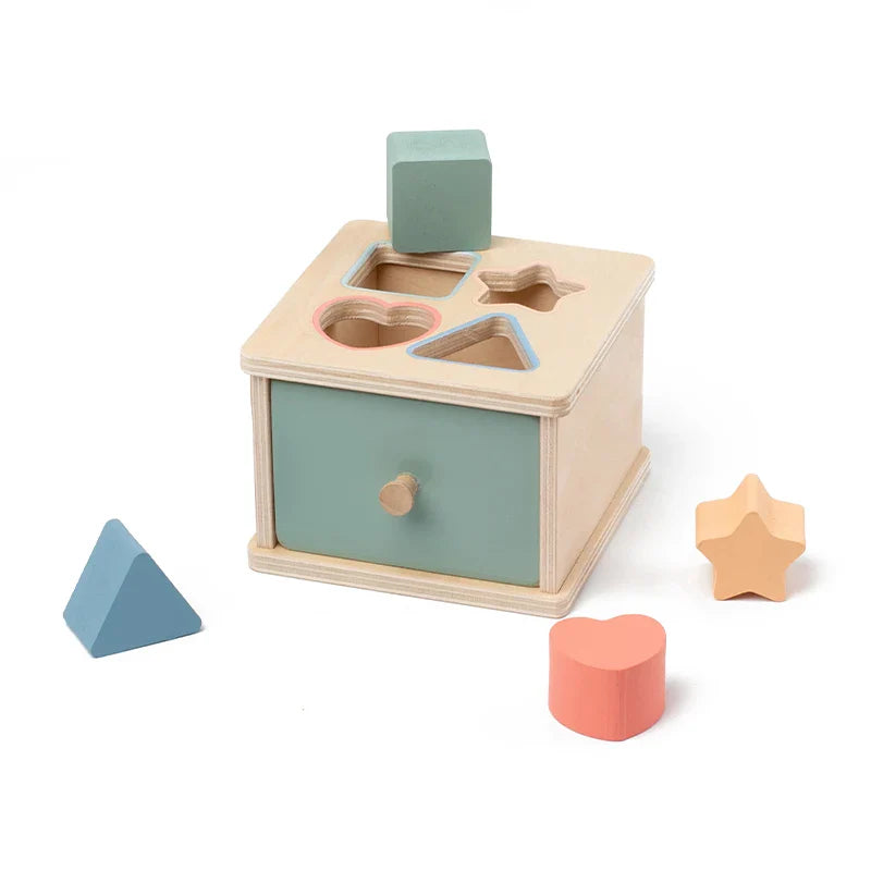 Montessori Houten Speelbox – Educatief Vormenspel & Fijne Motoriek