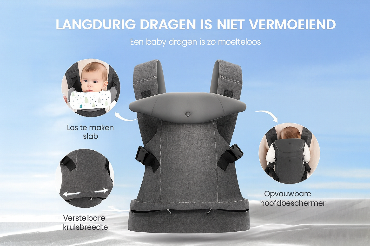 👶 Ergonomische Multifunctionele Draagzak – Comfort voor jou en je kleintje
