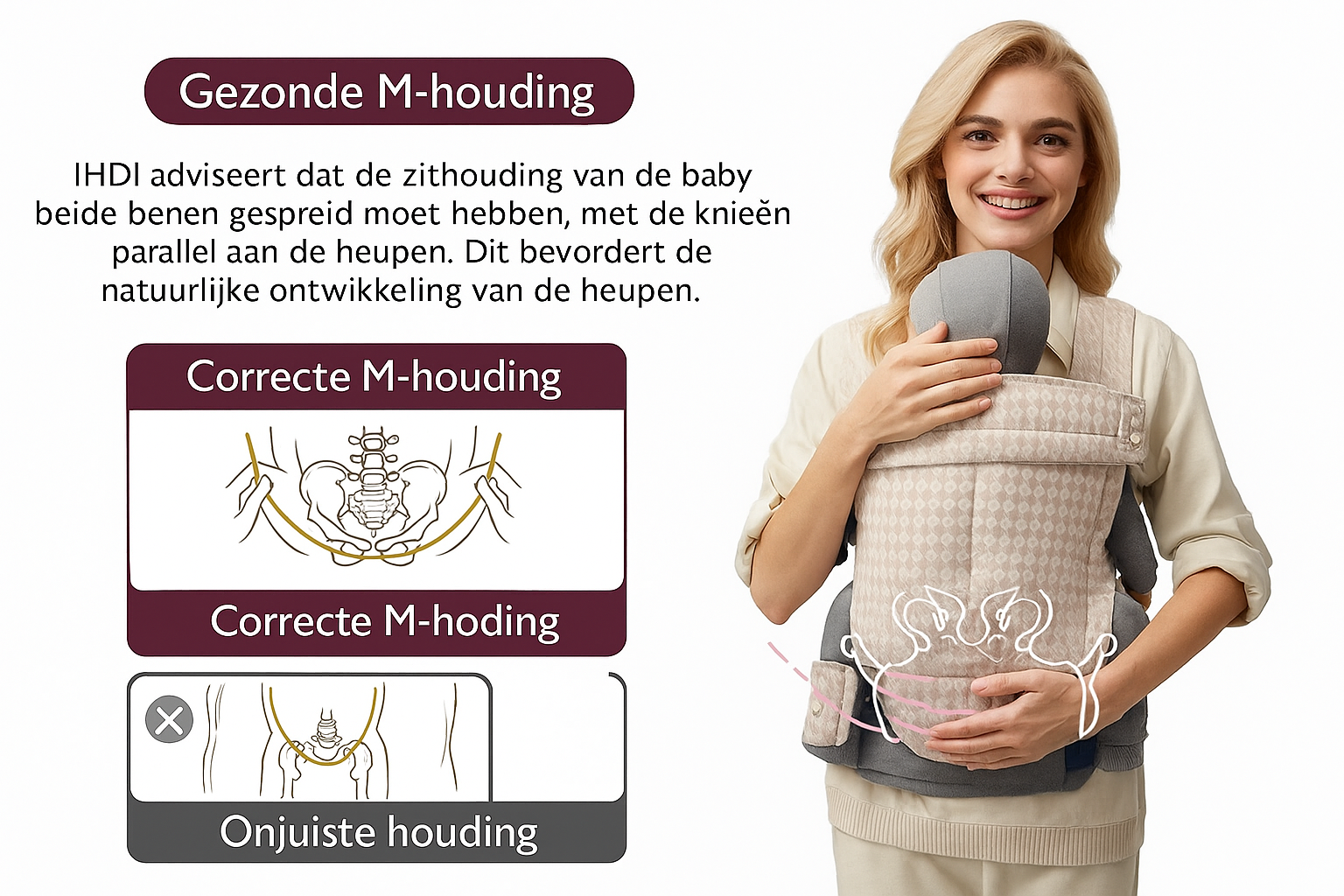 🤱 Comfortabele Draagzak – Dichtbij je kleintje, waar je ook gaat