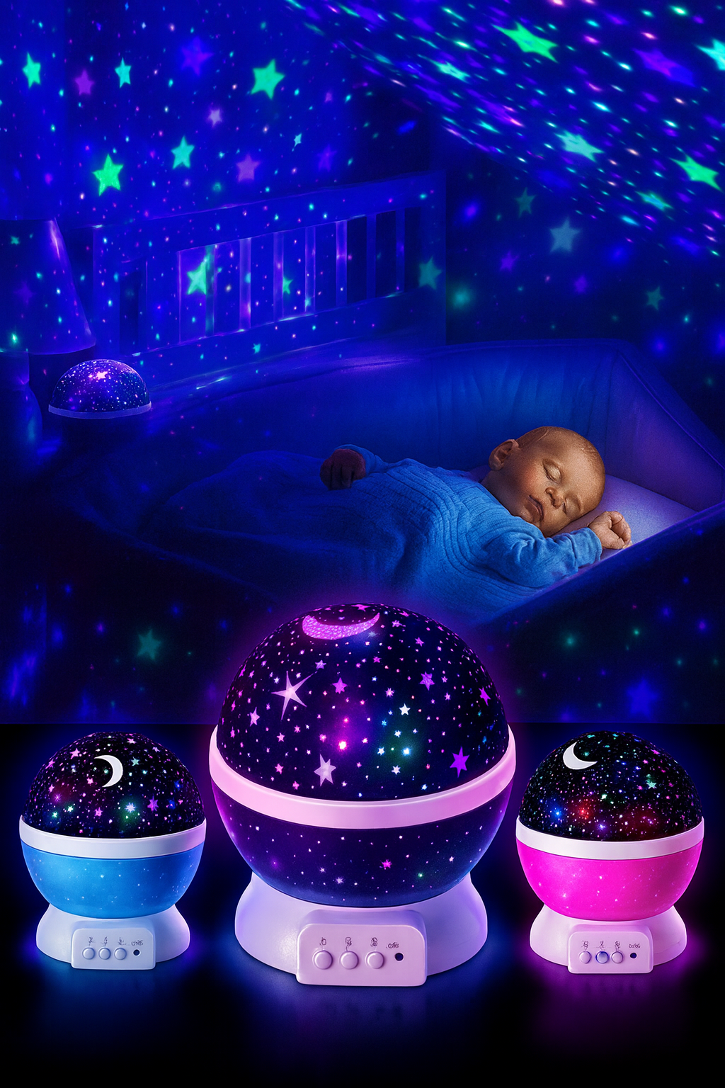 🌌 Galaxy Projector Sterrenhemel – Magische nachtlamp voor kinderen 🌌