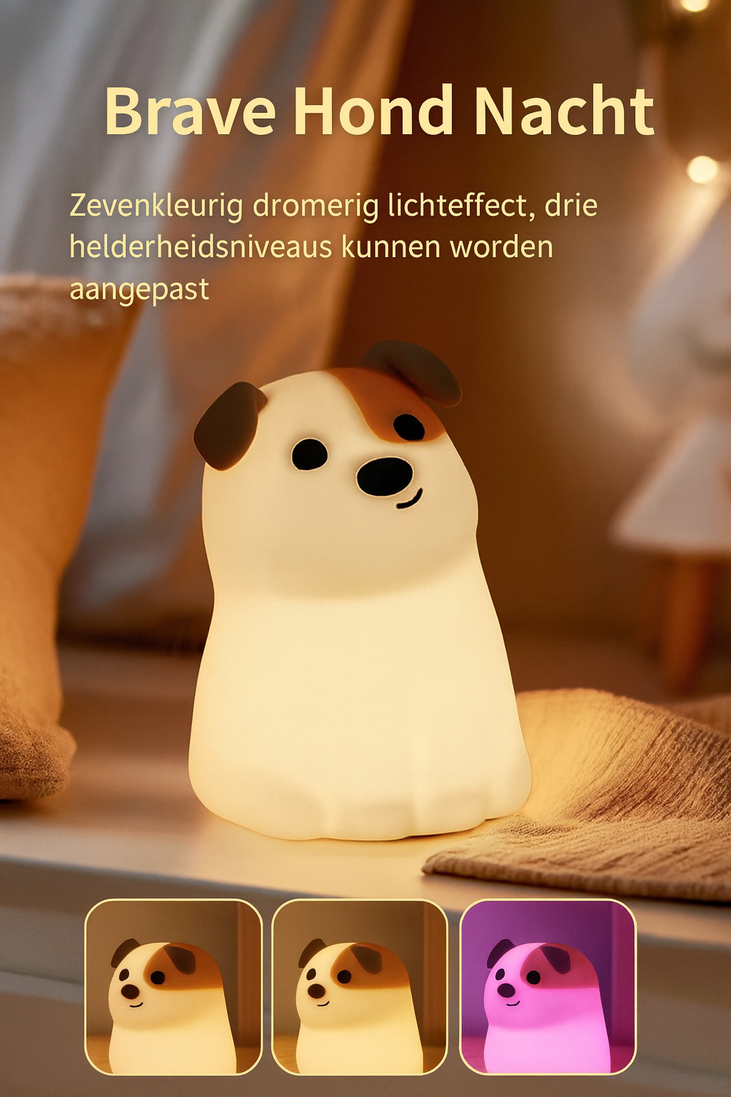 Siliconen LED Nachtlampje – Capybara & Vriendjes