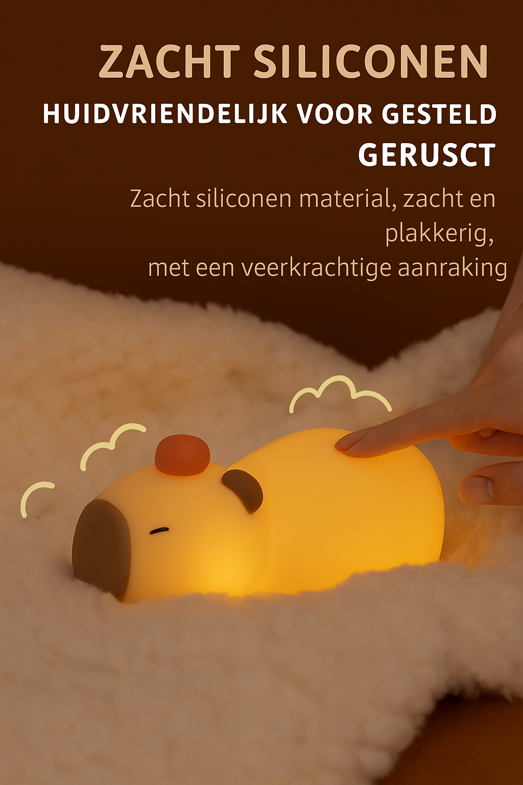 Siliconen LED Nachtlampje – Capybara & Vriendjes