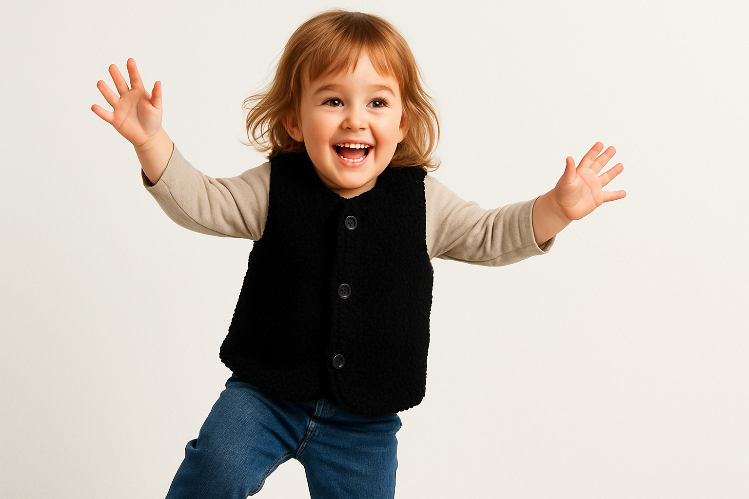 Zacht Teddy Vestje – Warme Bodywarmer voor Baby’s & Peuters