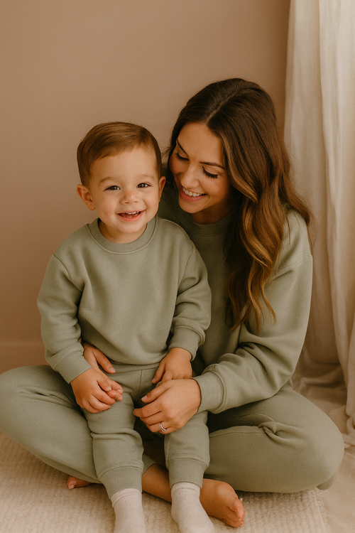 2-Delig Kinder Trainingspak – Zachte Sweater & Broek Set