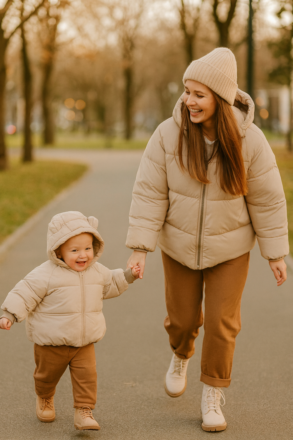 Warme Winterjas voor Kinderen – Gewatteerde Parka met Capuchon