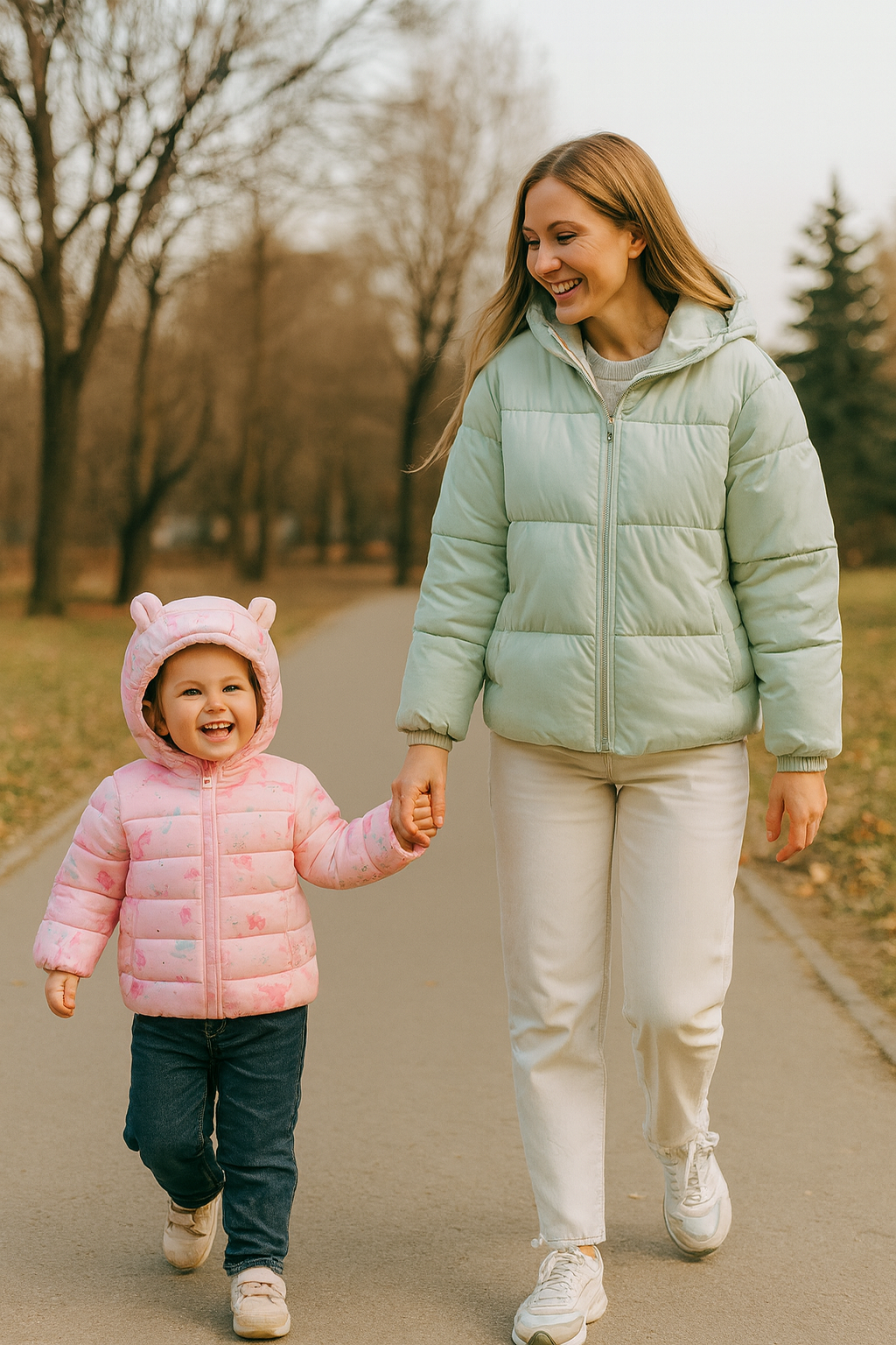 Warme Winterjas voor Kinderen – Gewatteerde Parka met Capuchon