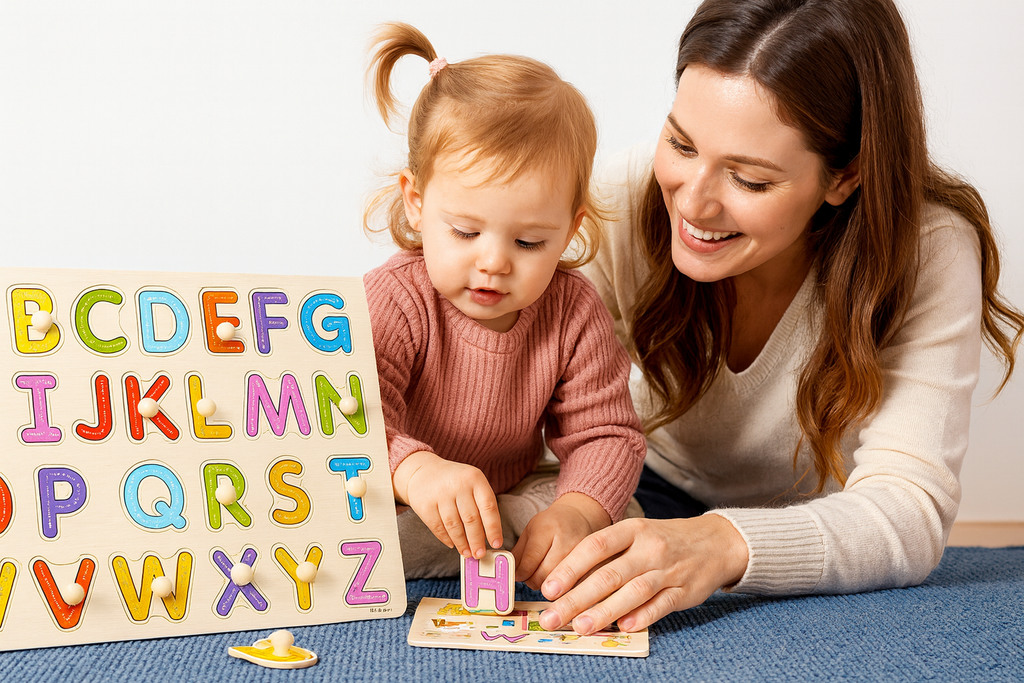 Montessori Houten Dierenpuzzel – Educatief Speelgoed met Handgrepen (30 cm)