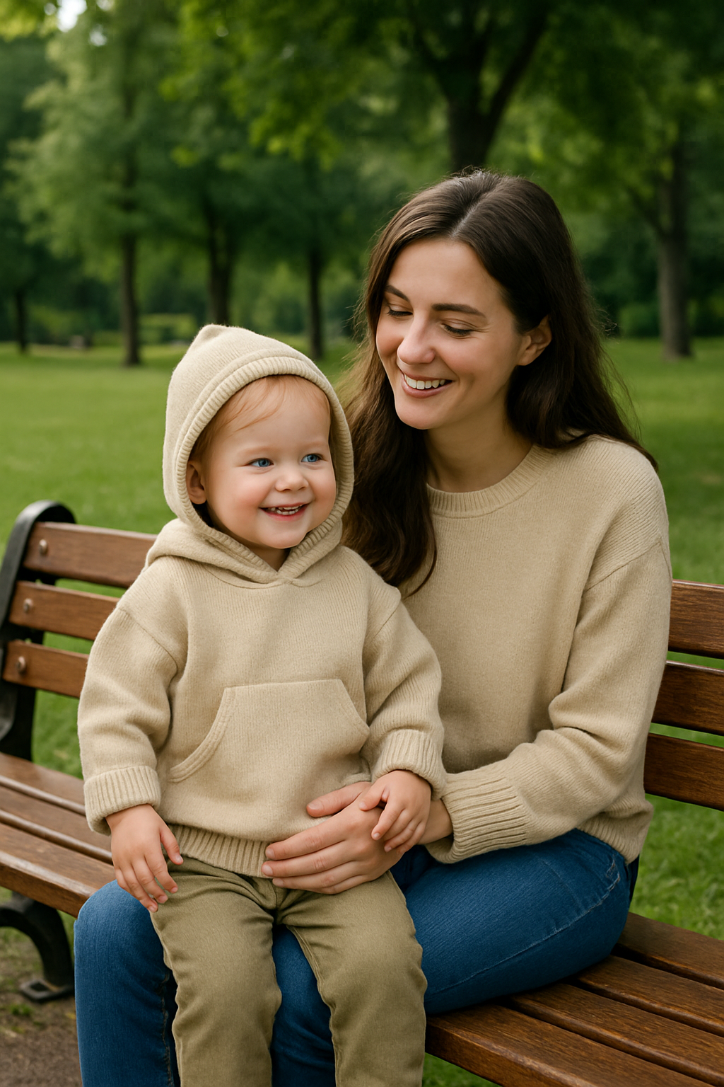🧶 Warme Gebreide Kindertrui met Capuchon – Comfort & Stijl in één