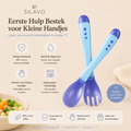 🍽️ Silavo® Premium Siliconen Baby Eetset met RVS Bestek