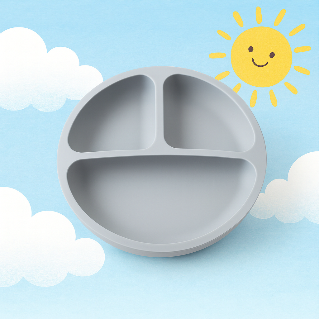 Baby veilige Siliconen Eetplaat – Met Sterke Zuignap & Vrolijk Design
