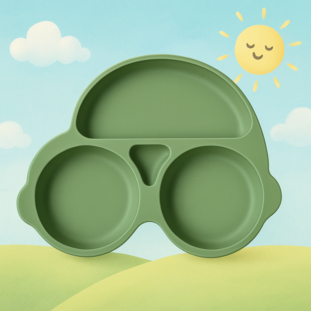 Baby veilige Siliconen Eetplaat – Met Sterke Zuignap & Vrolijk Design