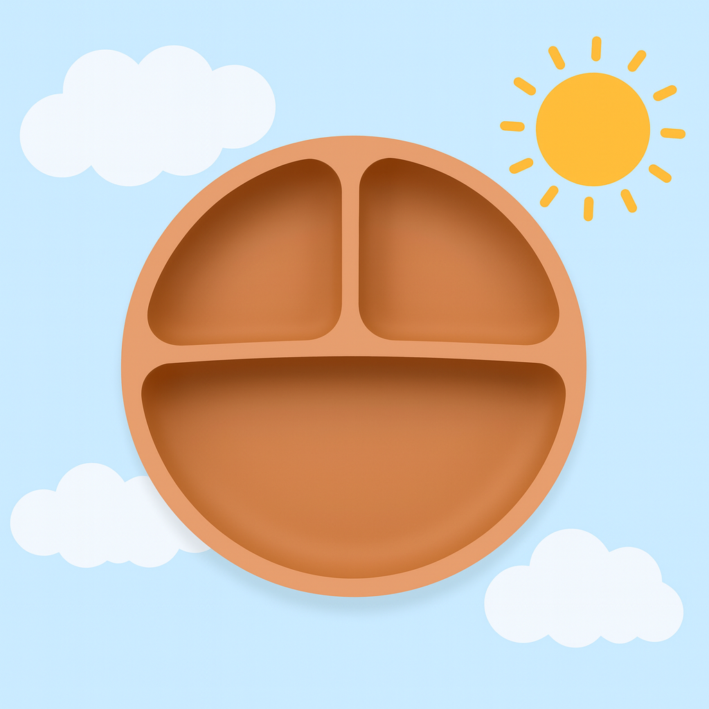 Baby veilige Siliconen Eetplaat – Met Sterke Zuignap & Vrolijk Design