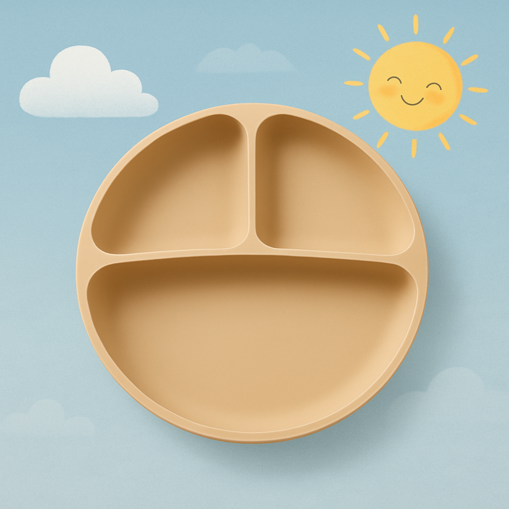 Baby veilige Siliconen Eetplaat – Met Sterke Zuignap & Vrolijk Design