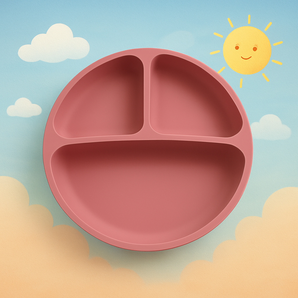 Baby veilige Siliconen Eetplaat – Met Sterke Zuignap & Vrolijk Design
