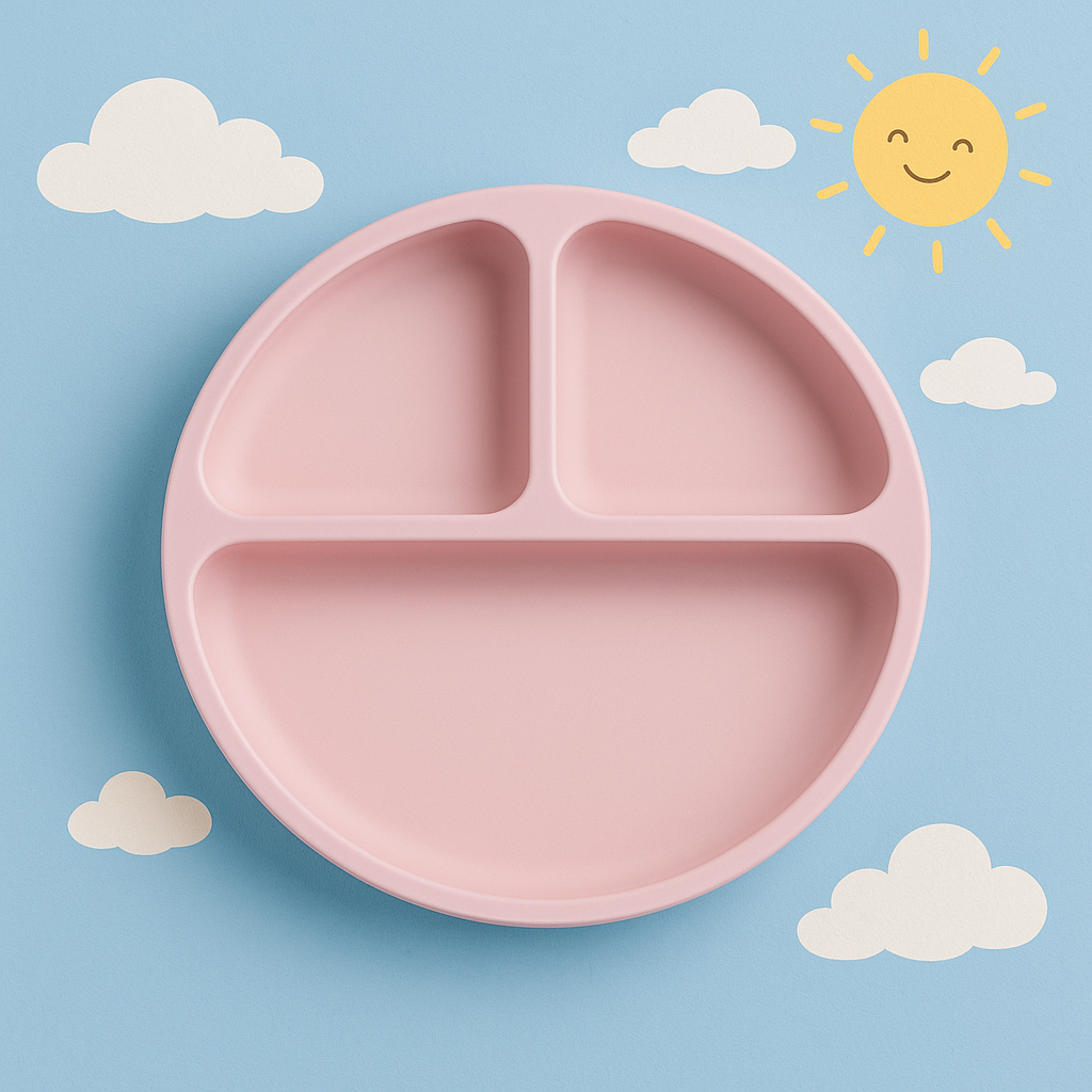 Baby veilige Siliconen Eetplaat – Met Sterke Zuignap & Vrolijk Design