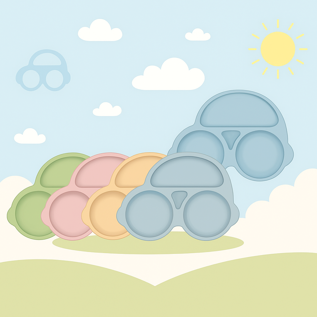 Baby veilige Siliconen Eetplaat – Met Sterke Zuignap & Vrolijk Design