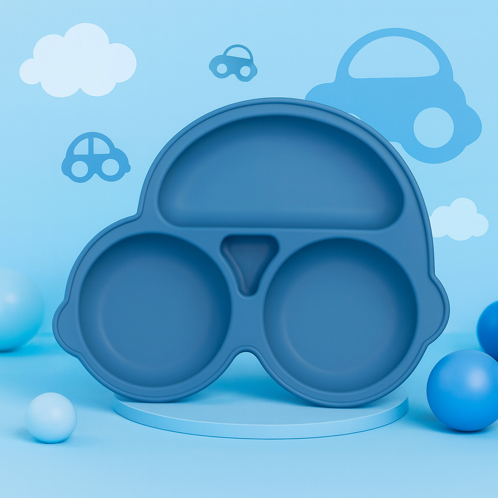Baby veilige Siliconen Eetplaat – Met Sterke Zuignap & Vrolijk Design