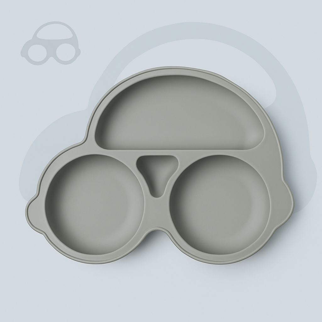 Baby veilige Siliconen Eetplaat – Met Sterke Zuignap & Vrolijk Design