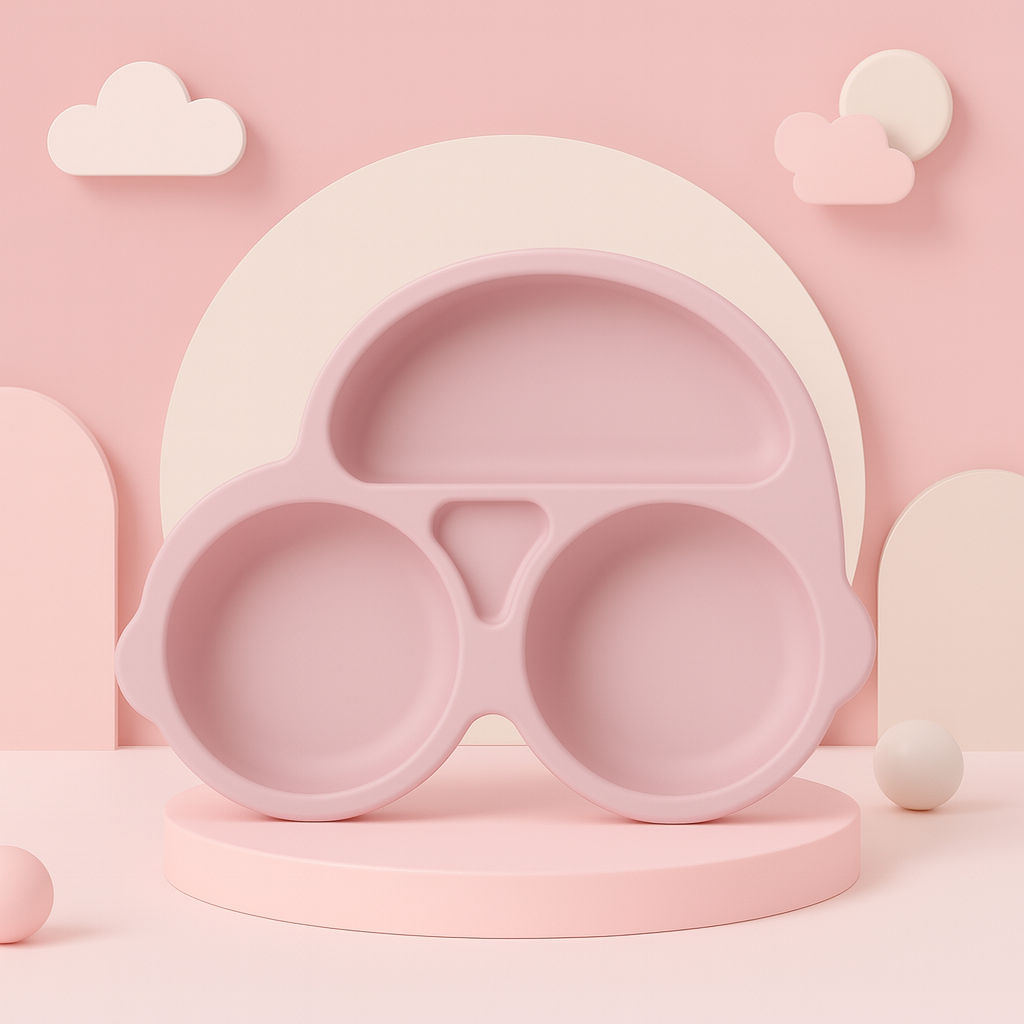 Baby veilige Siliconen Eetplaat – Met Sterke Zuignap & Vrolijk Design
