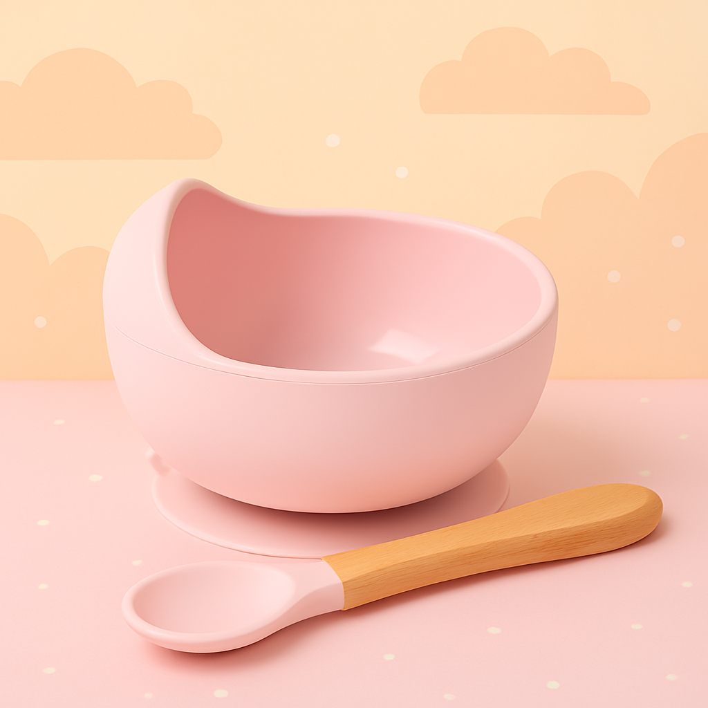 Silavo® – 2-delige Siliconen Baby Eetset (Kom + Lepel)