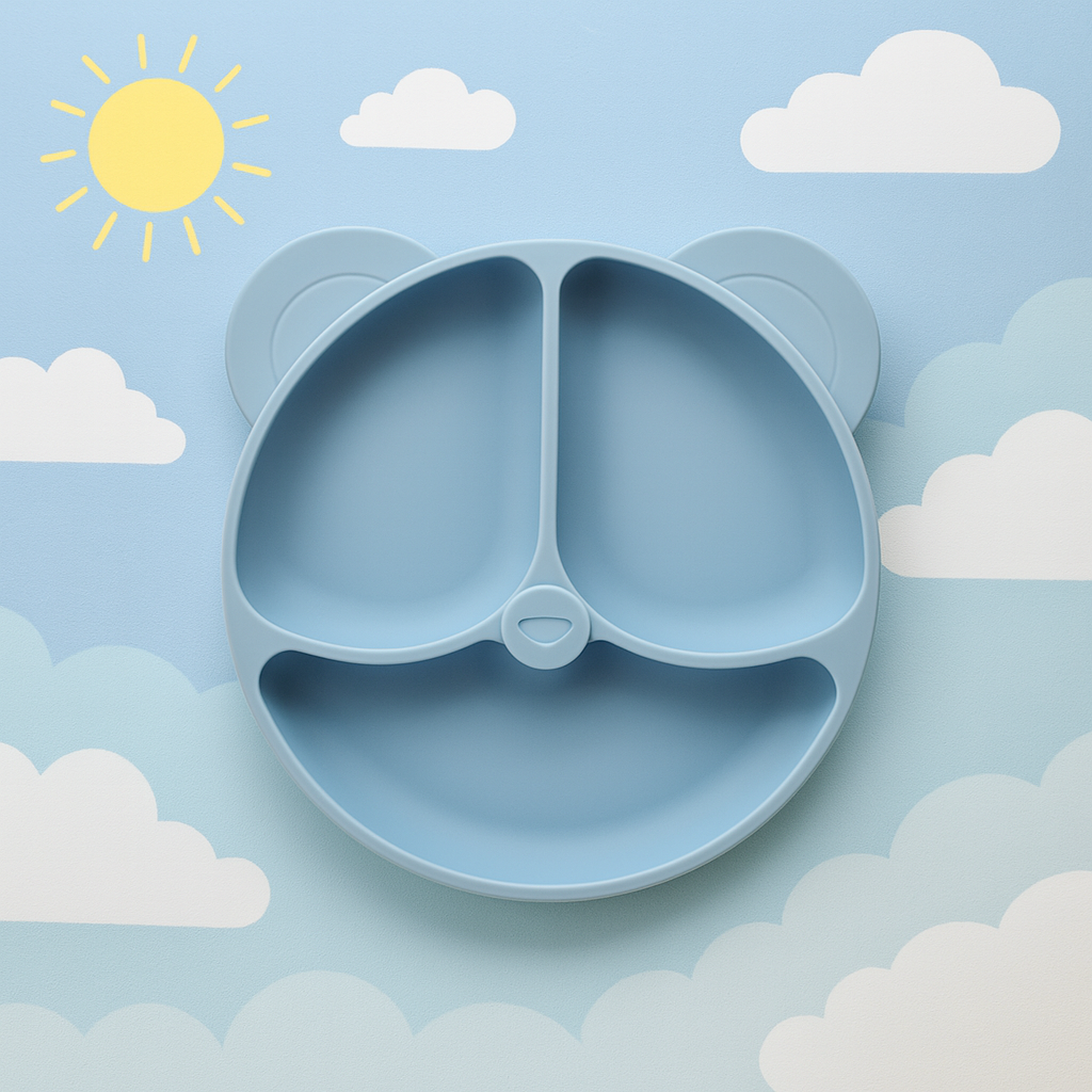 Baby veilige Siliconen Eetplaat – Met Sterke Zuignap & Vrolijk Design