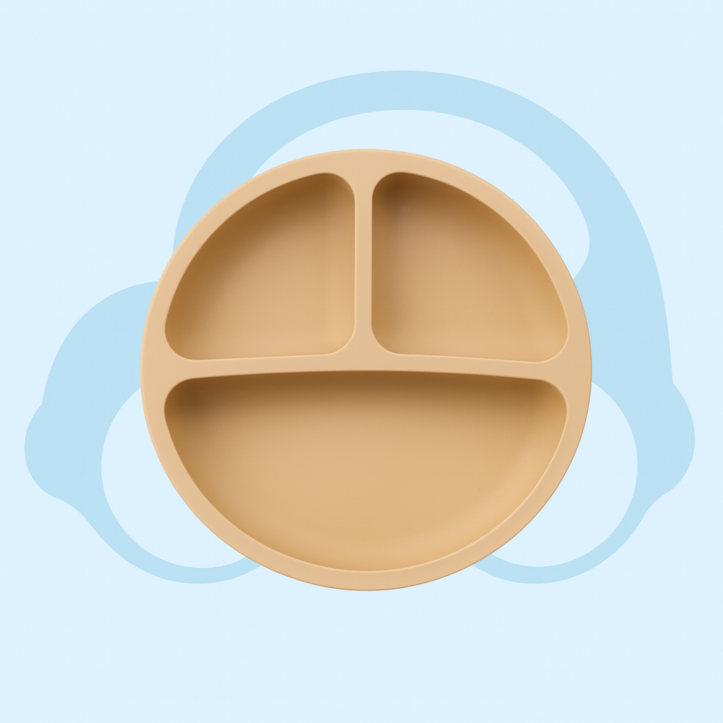 Baby veilige Siliconen Eetplaat – Met Sterke Zuignap & Vrolijk Design