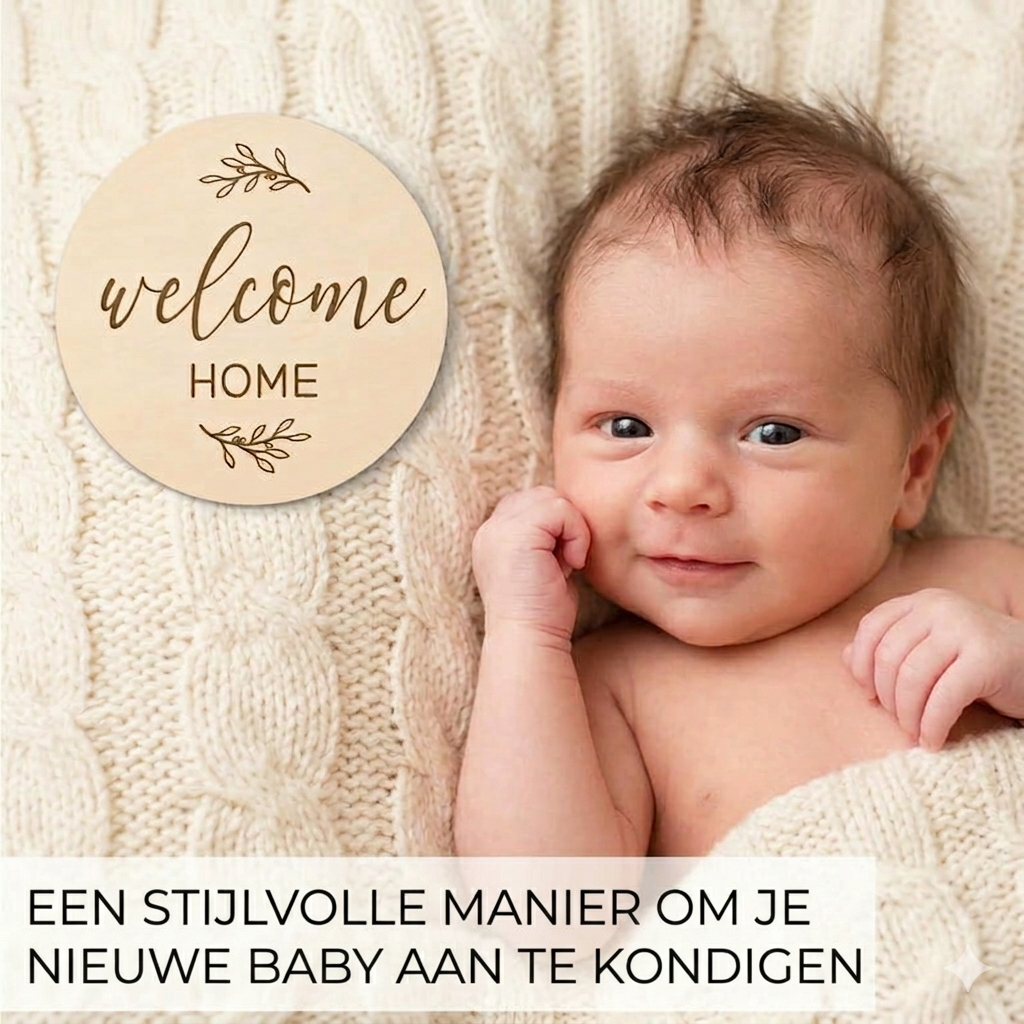 Baby Mijlpaal Kaarten Set – Houten Fotokaarten voor Onvergetelijke Eerste Momenten