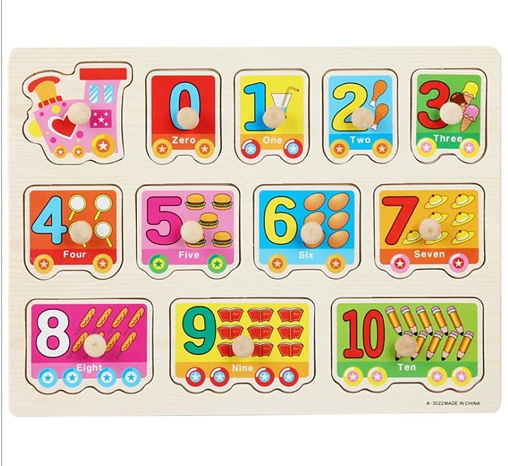 Montessori Houten Dierenpuzzel – Educatief Speelgoed met Handgrepen (30 cm)