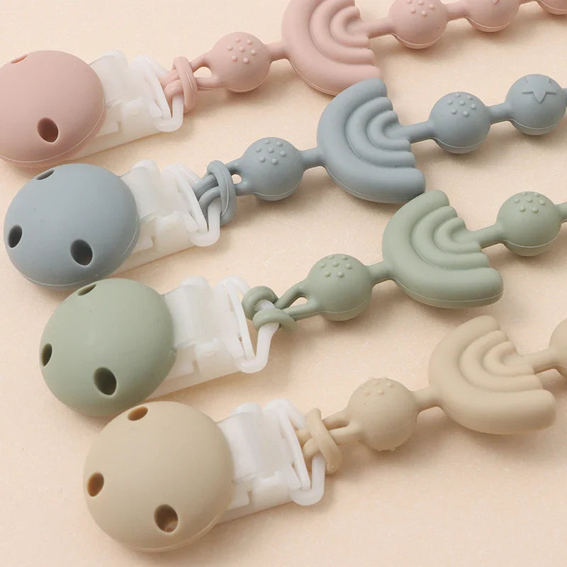 Siliconen Speenketting met Regenboog – BPA-vrij & Super Schattig