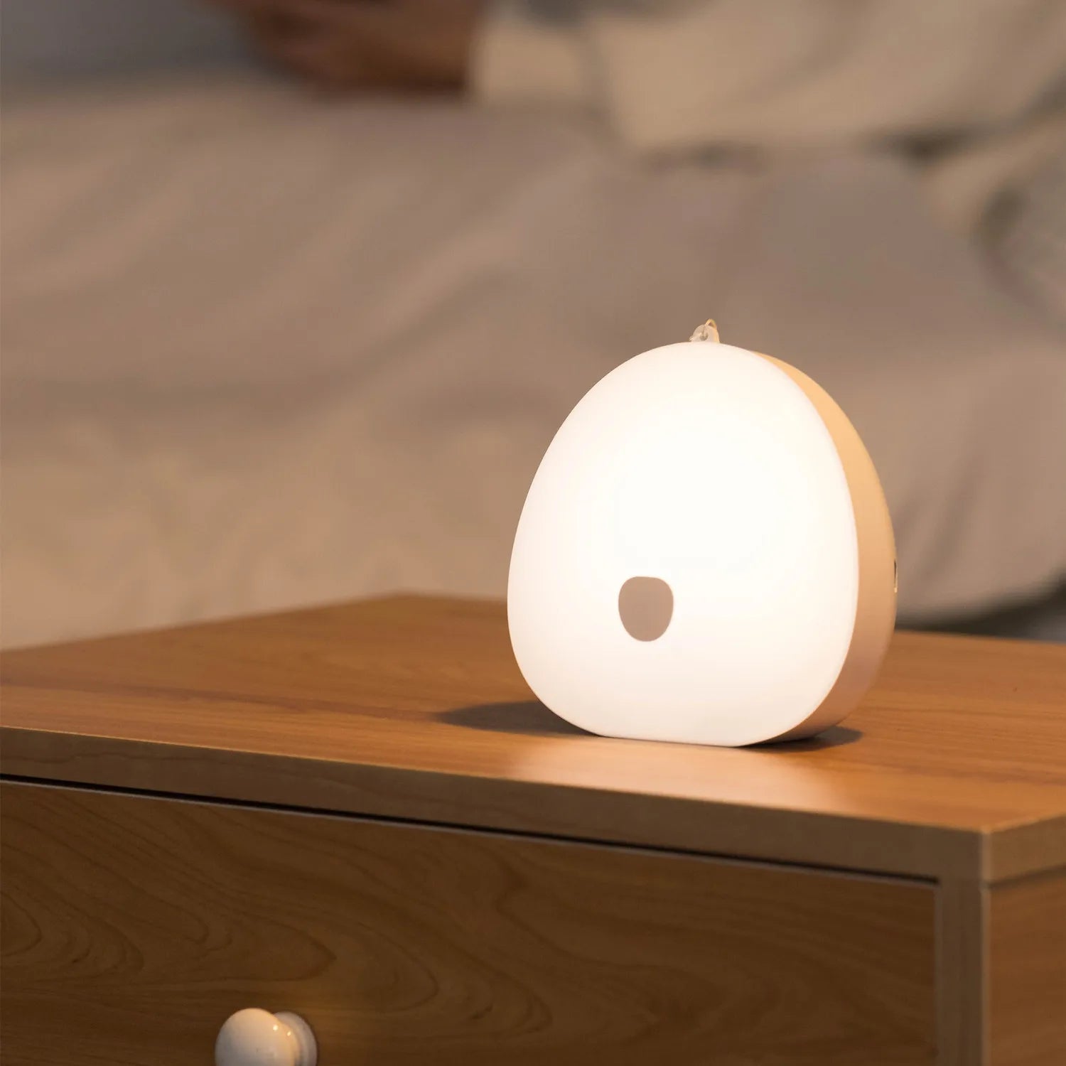Qaca Warm Wit Zacht Led Nachtlampje Voor Verpleegkunde Leren Slaapkamer Decoratie Touch Sensor Draagbare Lamp Baby Kids Cadeau