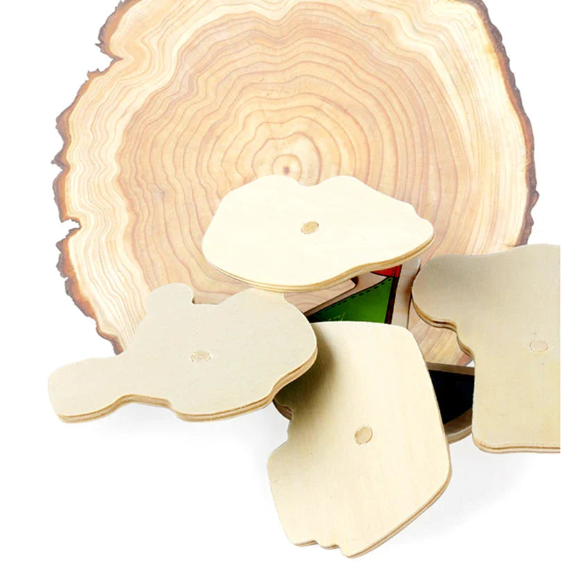 Montessori Houten Dierenpuzzel – Educatief Speelgoed met Handgrepen (30 cm)