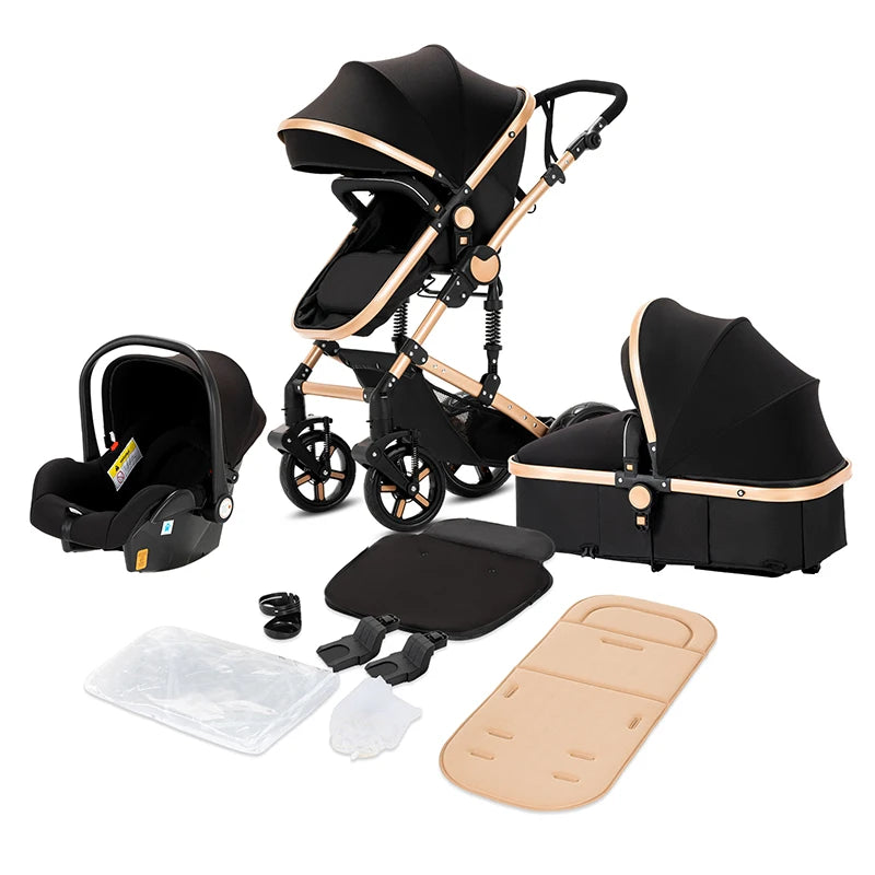 👶 Luxe 3-in-1 Kinderwagen – Comfort & Stijl voor jou en je baby