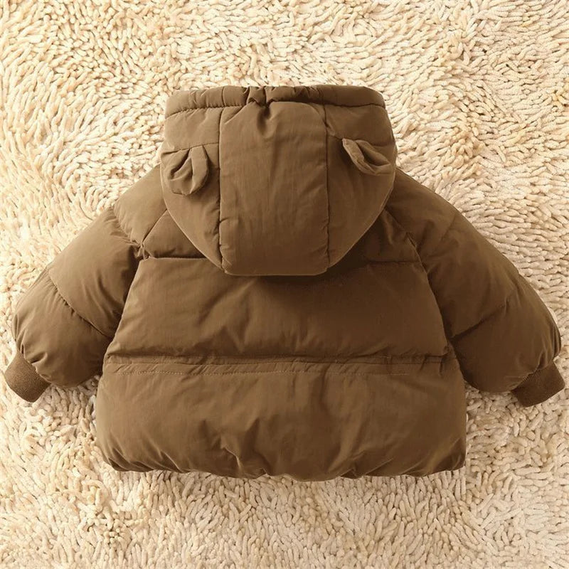 Warme Winterjas voor Kinderen – Gewatteerde Parka met Capuchon