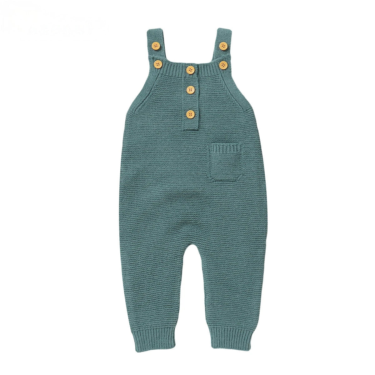 Gebreide Baby Overal – Mouwloze Jumpsuit met Knoopjes