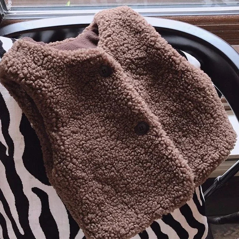 Zacht Teddy Vestje – Warme Bodywarmer voor Baby’s & Peuters