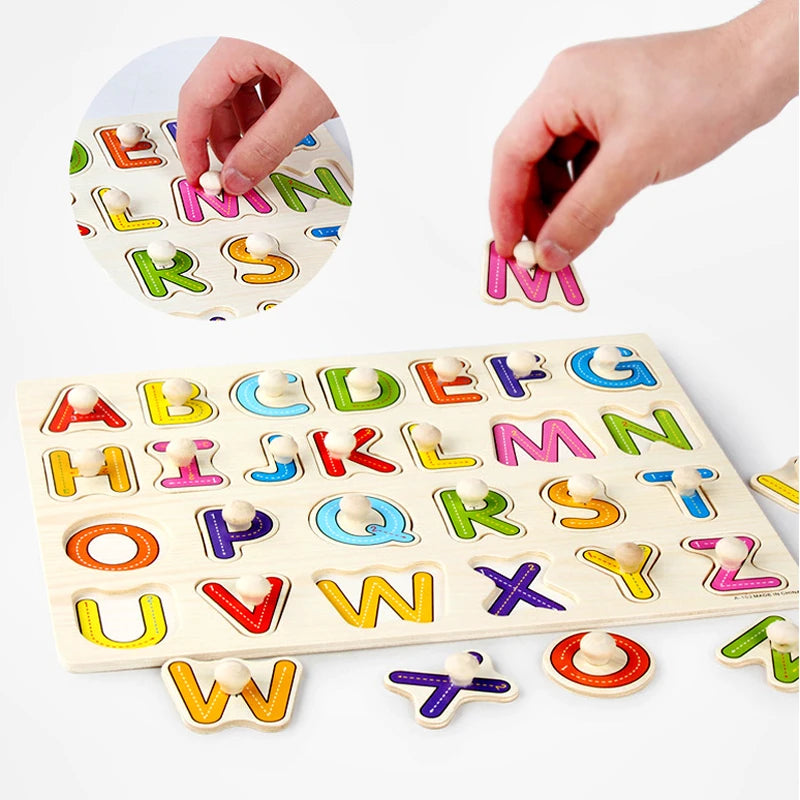 Montessori Houten Dierenpuzzel – Educatief Speelgoed met Handgrepen (30 cm)