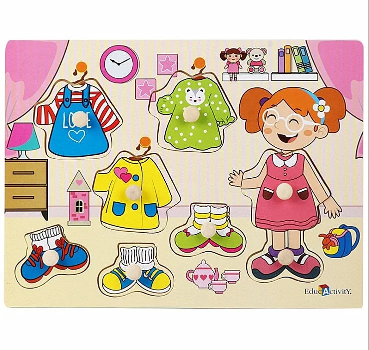 Montessori Houten Dierenpuzzel – Educatief Speelgoed met Handgrepen (30 cm)