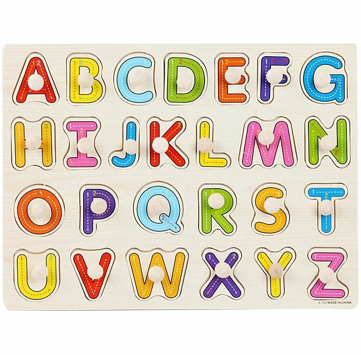 Montessori Houten Dierenpuzzel – Educatief Speelgoed met Handgrepen (30 cm)