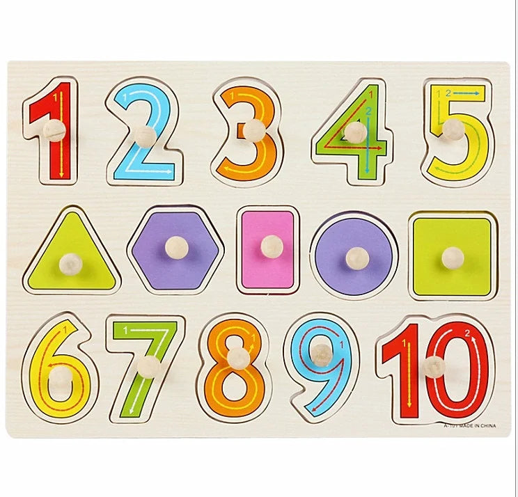 Montessori Houten Dierenpuzzel – Educatief Speelgoed met Handgrepen (30 cm)