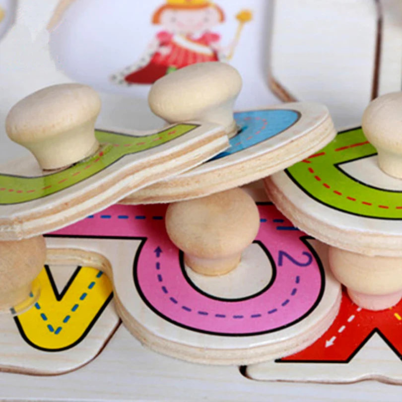 Montessori Houten Dierenpuzzel – Educatief Speelgoed met Handgrepen (30 cm)