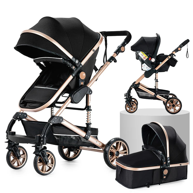 👶 Luxe 3-in-1 Kinderwagen – Comfort & Stijl voor jou en je baby