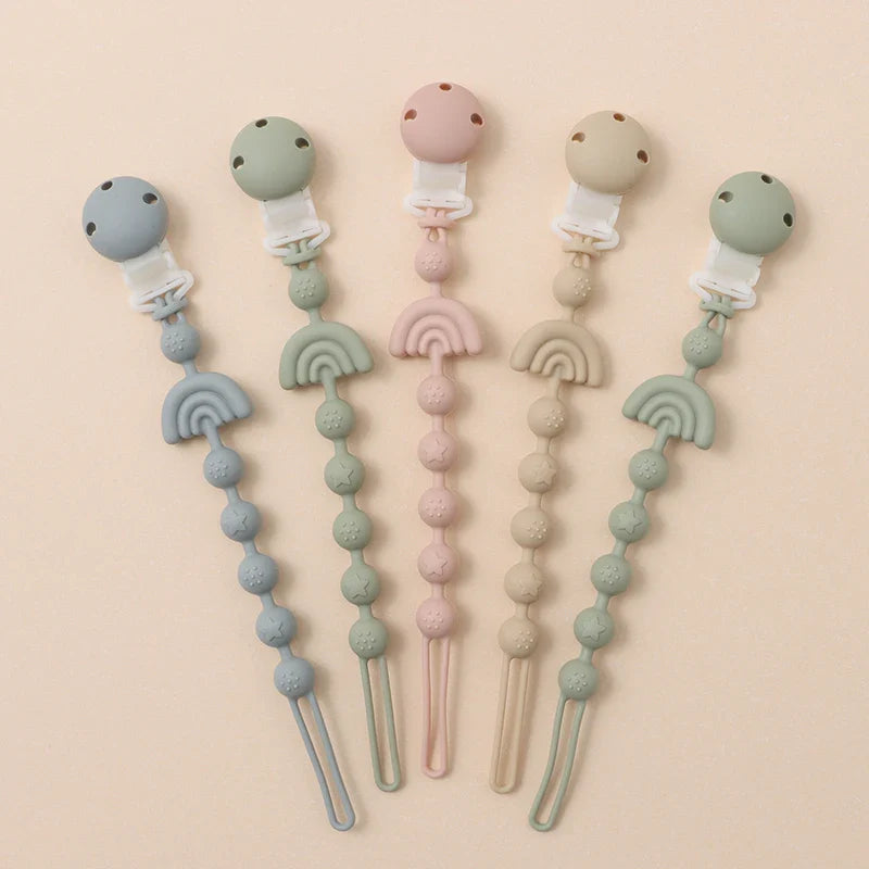Siliconen Speenketting met Regenboog – BPA-vrij & Super Schattig