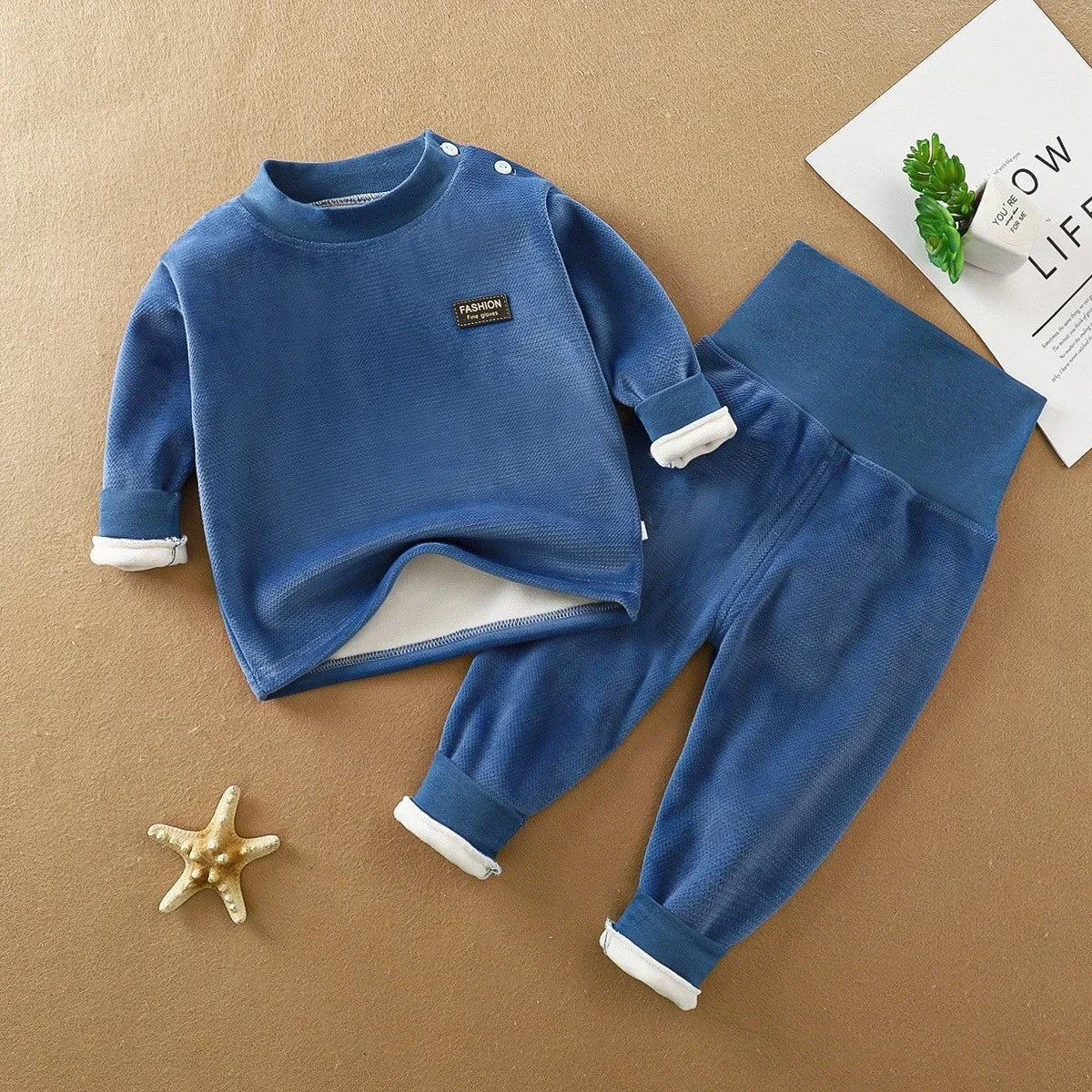 2-Delige Baby Jogging Set – Warm & Zacht voor Herfst en Winter