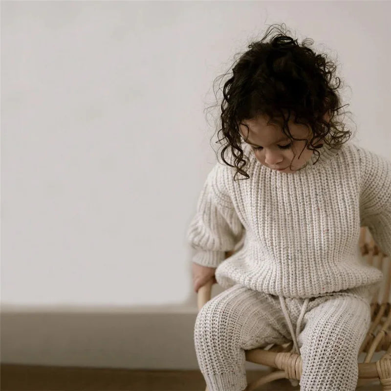 Gebreide Babysweater – Dikke Katoenen Trui voor Herfst &amp; Winter