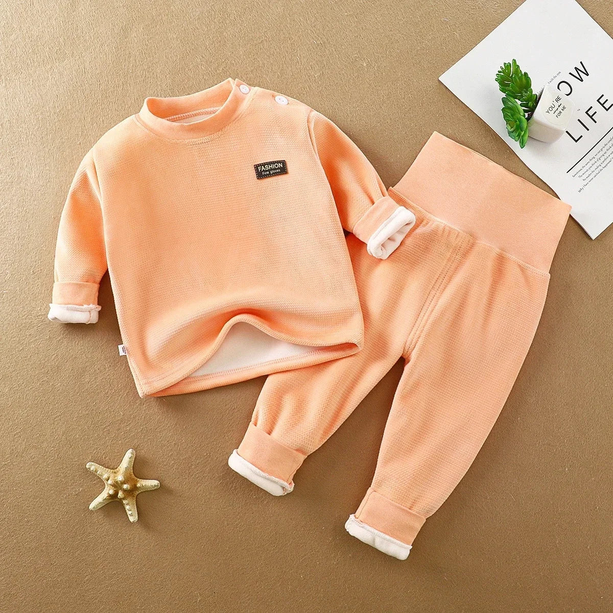 2-Delige Baby Jogging Set – Warm &amp; Zacht voor Herfst en Winter