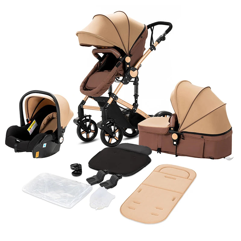 👶 Luxe 3-in-1 Kinderwagen – Comfort & Stijl voor jou en je baby