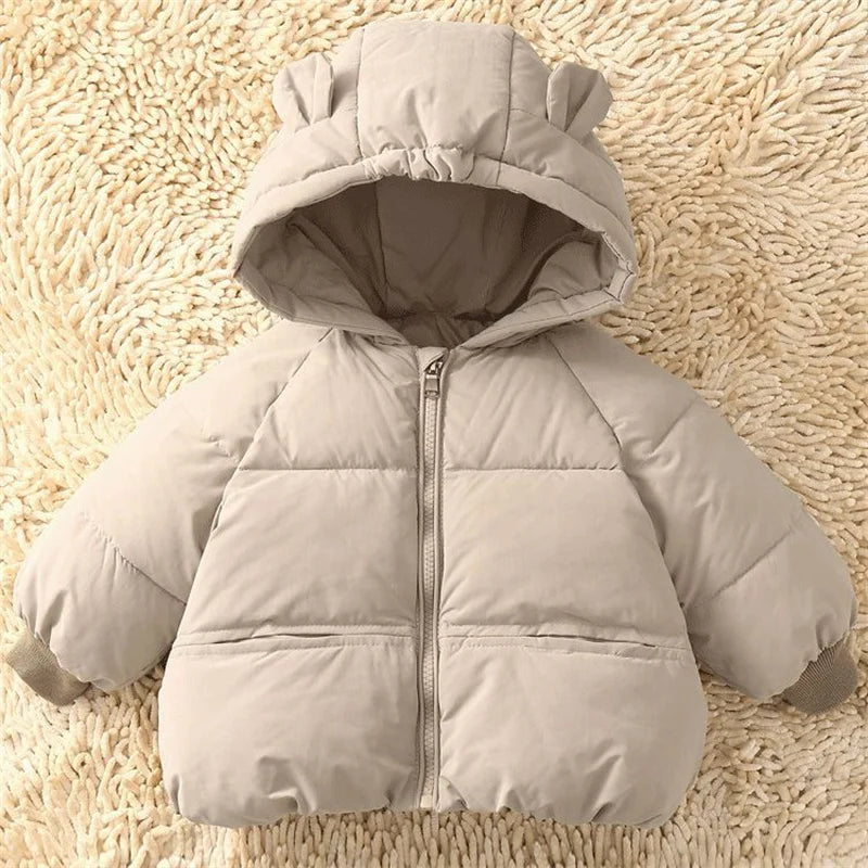 Warme Winterjas voor Kinderen – Gewatteerde Parka met Capuchon