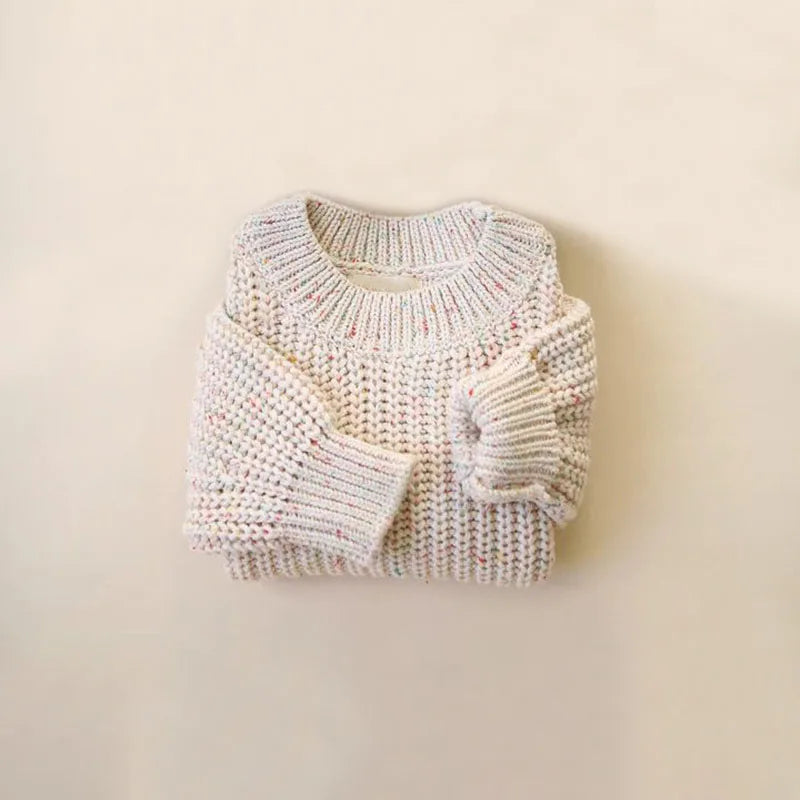 Gebreide Babysweater – Dikke Katoenen Trui voor Herfst &amp; Winter