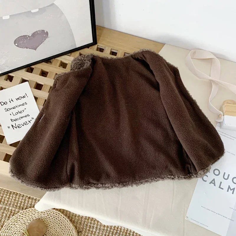 Zacht Teddy Vestje – Warme Bodywarmer voor Baby’s & Peuters